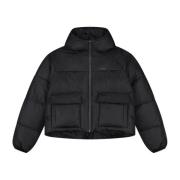 Zwarte Katoenen Crop Puffer Jas Arte Antwerp , Black , Heren