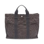 Pre-owned Canvas handbags Hermès Vintage , Gray , Dames