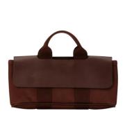 Pre-owned Canvas handbags Hermès Vintage , Brown , Dames