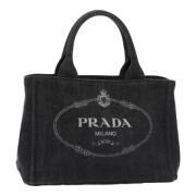 Pre-owned Canvas handbags Prada Vintage , Black , Dames