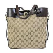 Pre-owned Canvas gucci-bags Gucci Vintage , Beige , Dames