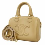 Pre-owned Leather celine-bags Celine Vintage , Beige , Dames