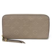 Pre-owned Leather wallets Louis Vuitton Vintage , Gray , Dames