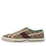 Pre-owned Canvas flats Gucci Vintage , Brown , Dames