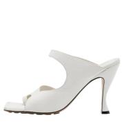 Pre-owned Leather sandals Bottega Veneta Vintage , White , Dames