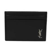 Pre-owned Leather wallets Yves Saint Laurent Vintage , Black , Dames