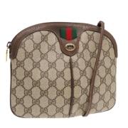 Pre-owned Leather shoulder-bags Gucci Vintage , Beige , Dames