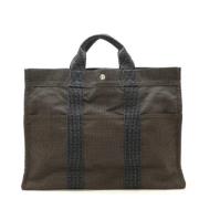 Pre-owned Canvas totes Hermès Vintage , Black , Dames