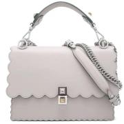 Pre-owned Leather shoulder-bags Fendi Vintage , Gray , Dames