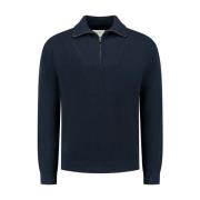 Halfzip Gebreide Trui Pure Path , Blue , Heren