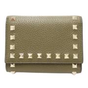 Pre-owned Leather wallets Valentino Vintage , Green , Dames