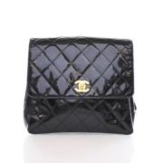 Pre-owned Leather chanel-bags Chanel Vintage , Black , Dames