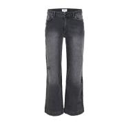 Wijde Pijp Gekleurde Jeans DNM Pure , Black , Dames