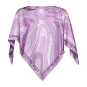 Abstract Print Zijden Blouse Lila Emilio Pucci , Pink , Dames