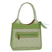 Pre-owned Canvas totes Louis Vuitton Vintage , Green , Dames