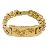 Pre-owned Metal bracelets Louis Vuitton Vintage , Yellow , Dames