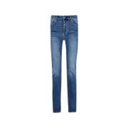 Hoge Taille Rechte Pijp Denim Jeans Liu Jo , Blue , Dames