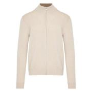 Luxe Cashmere Cardigan met volledige rits Gran Sasso , Beige , Heren