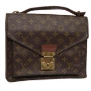 Pre-owned Canvas handbags Louis Vuitton Vintage , Brown , Dames