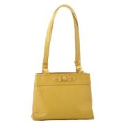 Pre-owned Leather shoulder-bags Versace Pre-owned , Yellow , Dames