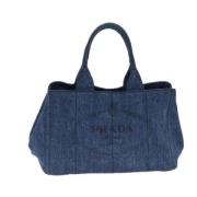 Pre-owned Canvas handbags Prada Vintage , Blue , Dames