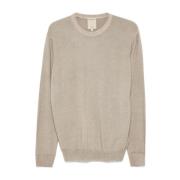 Beige Gewassen Crewneck Sweater Woolrich , Beige , Heren