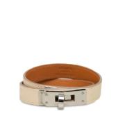 Pre-owned Leather bracelets Hermès Vintage , White , Dames