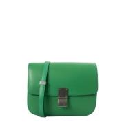 Pre-owned Leather celine-bags Celine Vintage , Green , Dames