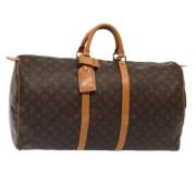 Pre-owned Leather travel-bags Louis Vuitton Vintage , Brown , Dames