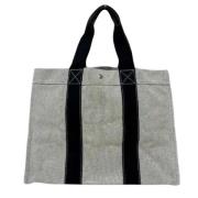 Pre-owned Canvas totes Hermès Vintage , Gray , Dames