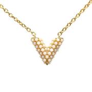 Pre-owned Metal necklaces Louis Vuitton Vintage , Yellow , Dames