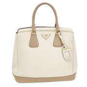 Pre-owned Leather totes Prada Vintage , Beige , Dames