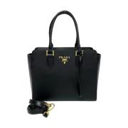 Pre-owned Leather handbags Prada Vintage , Black , Dames