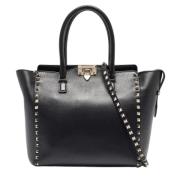 Pre-owned Leather totes Valentino Vintage , Black , Dames