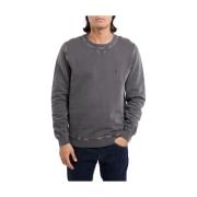 Grijze Crewneck Sweater Gewassen Dondup , Gray , Heren