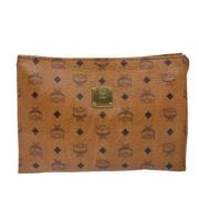 Pre-owned Leather clutches MCM Pre-owned , Brown , Dames