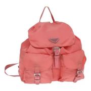 Pre-owned Leather backpacks Prada Vintage , Pink , Dames