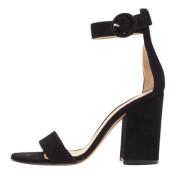 Pre-owned Suede sandals Gianvito Rossi Pre-owned , Black , Dames