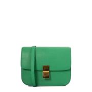 Pre-owned Leather celine-bags Celine Vintage , Green , Dames