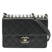 Pre-owned Leather chanel-bags Chanel Vintage , Black , Dames