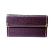 Pre-owned Leather wallets Louis Vuitton Vintage , Purple , Dames