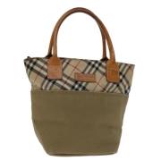 Pre-owned Canvas handbags Burberry Vintage , Beige , Dames