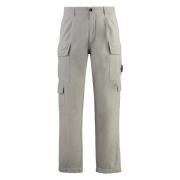 Cargo Katoenen Broek Lens Detail C.p. Company , Gray , Heren