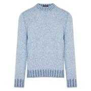 Luxe Cashmere Blend Gebreide Kleding Gran Sasso , Blue , Heren