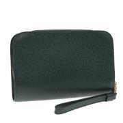 Pre-owned Leather clutches Louis Vuitton Vintage , Green , Dames