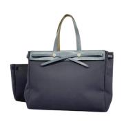 Pre-owned Canvas totes Hermès Vintage , Blue , Dames