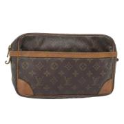 Pre-owned Canvas clutches Louis Vuitton Vintage , Brown , Dames