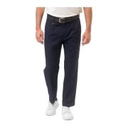 Denim Regular Fit Maatwerk Broek Paolo Pecora , Blue , Heren