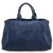 Pre-owned Denim totes Prada Vintage , Blue , Dames