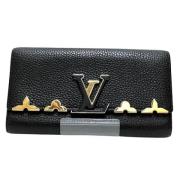 Pre-owned Leather wallets Louis Vuitton Vintage , Black , Dames